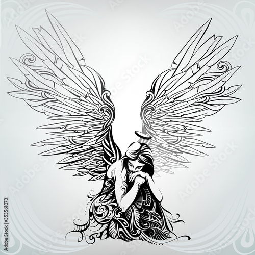 Angel girl in ornament