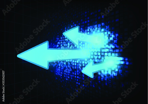 Arrow abstract perspective background