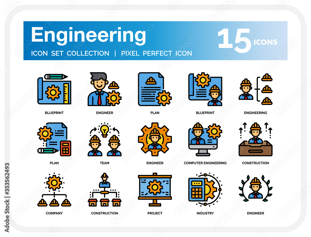 Engineering icons for web design, book, ads, app, project etc. Engineering icons for web design, book, ads, app, project etc.