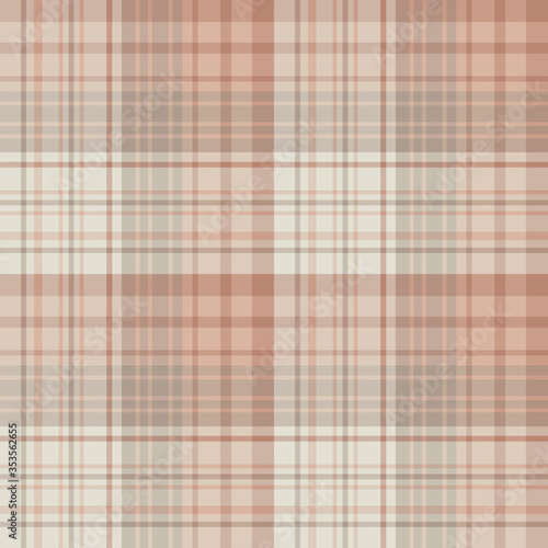 Seamless pattern in light beige and light brown colors for plaid, fabric, textile, clothes, tablecloth and other things. Vector image.