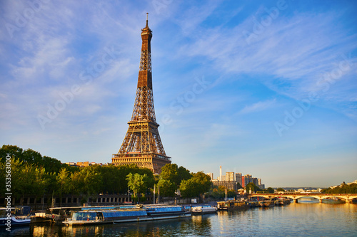 Scenic view of Eiffel tower over the river Seine © Ekaterina Pokrovsky