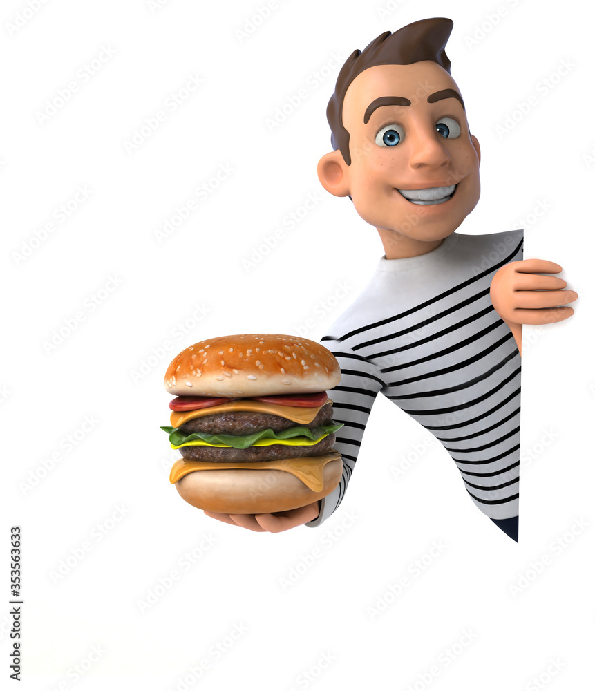 Fun 3D cartoon casual character Fun 3D cartoon casual character