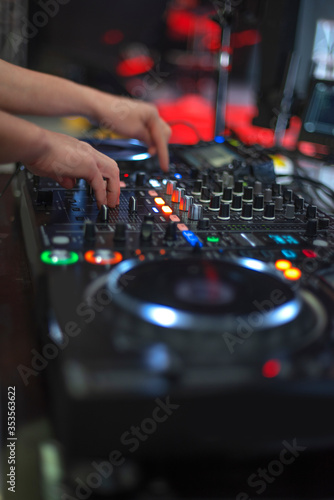 DJ mixing console