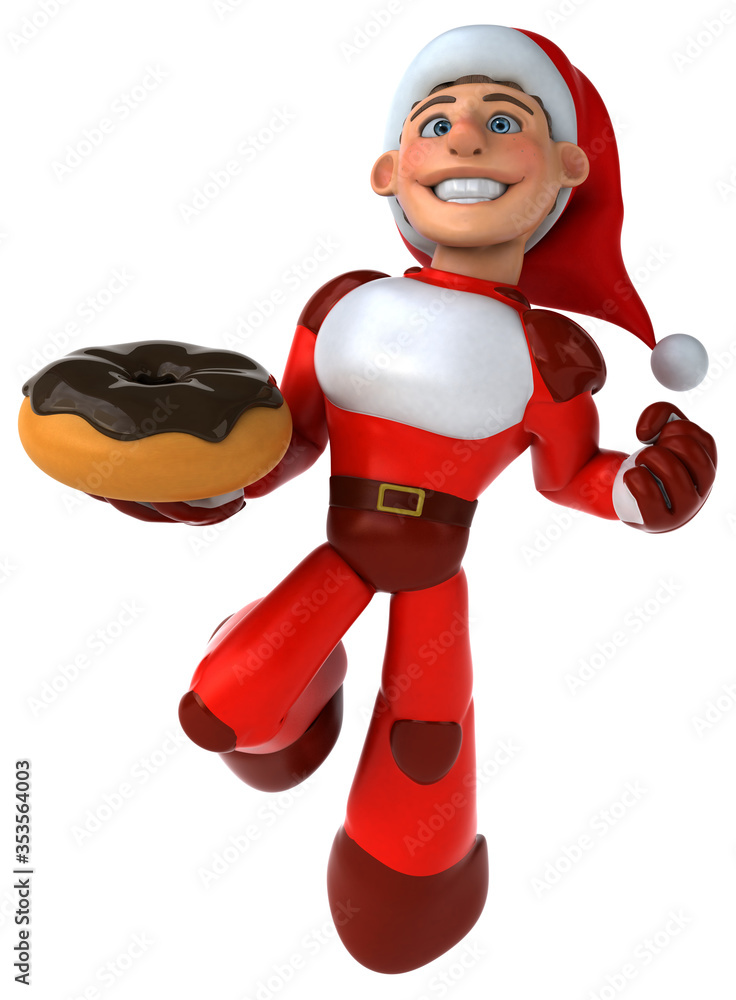 Fun Super Santa Claus - 3D Illustration Fun Super Santa Claus - 3D Illustration