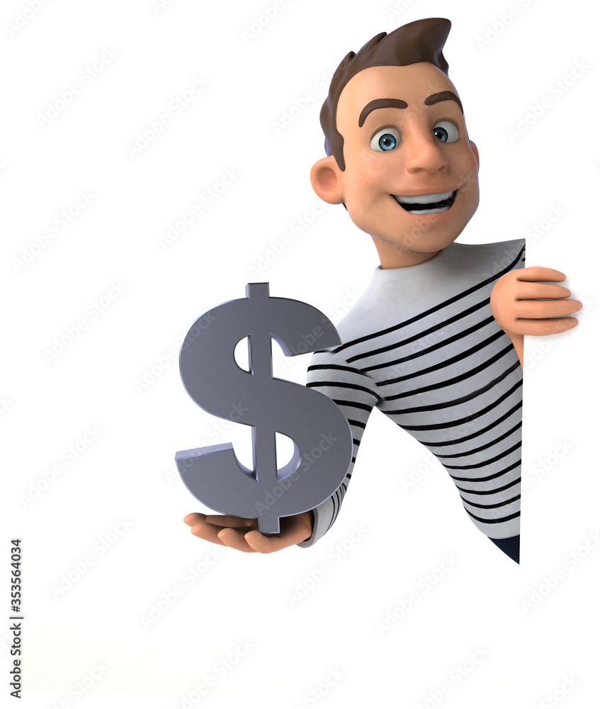 Fun 3D cartoon casual character