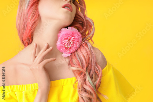 Beautiful young woman with ...