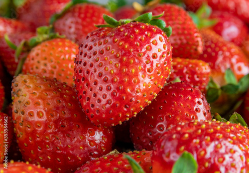 Wallpaper Mural Red fresh strawberries, the concept of a healthy diet, organic, health, vitamins, Background Torontodigital.ca