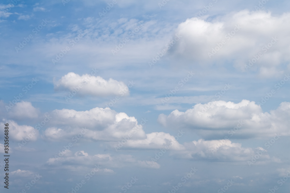 Beautiful cloudscape on blue sky background. Beautiful cloudscape on blue sky background.