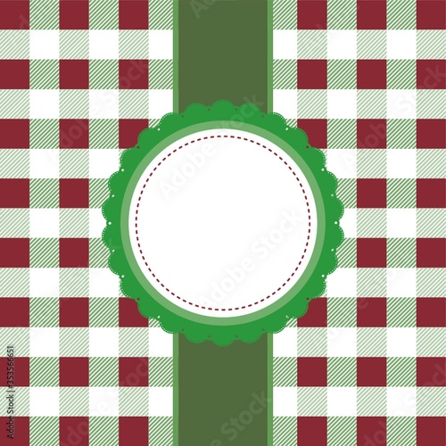 Gingham background with copyspace