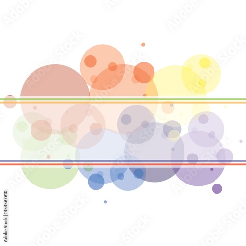 Rainbow circles background with copyspace