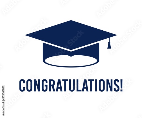Class of 2020 with graduation cap. Congratulations on graduation.