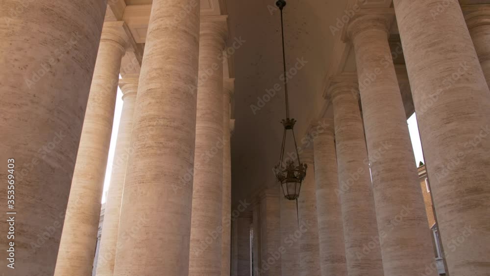 Pillars along Saint Peter's Square in Rome, Italy Pillars along Saint Peter's Square in Rome, Italy