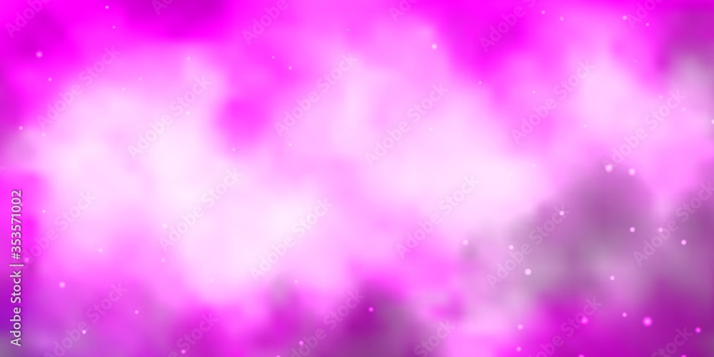 Obraz premium Light Pink vector layout with bright stars. Blur decorative design in simple style with stars. Theme for cell phones.