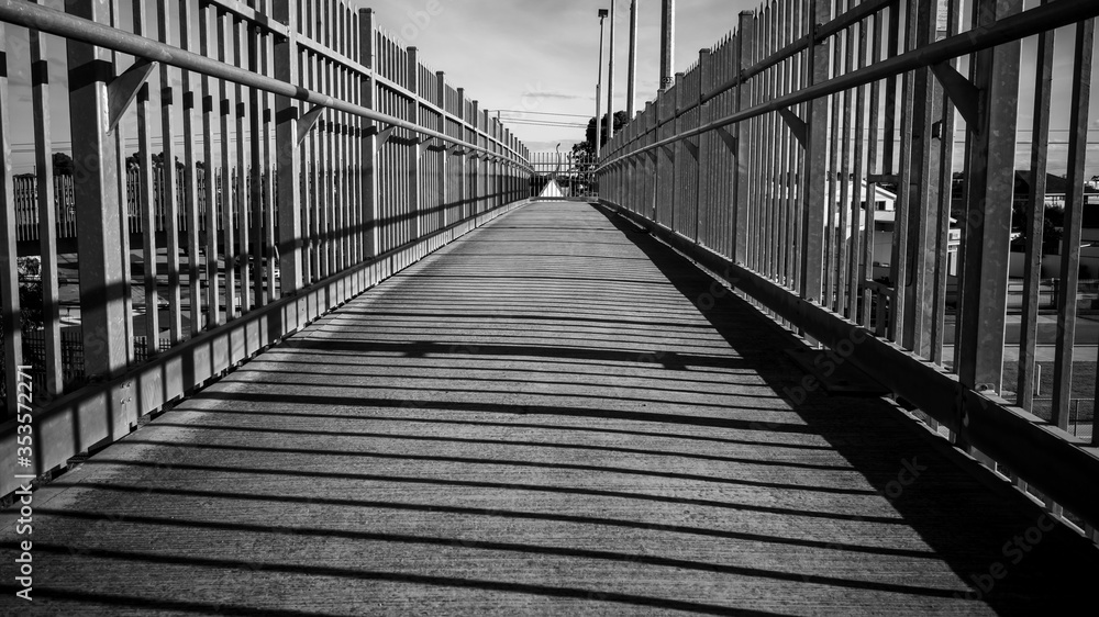 Black and white bridge