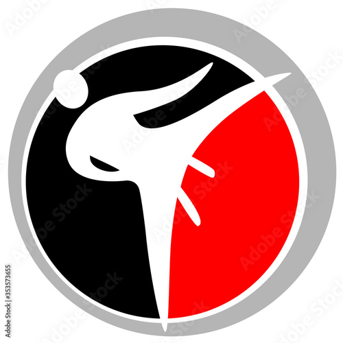 Karate fighter logo