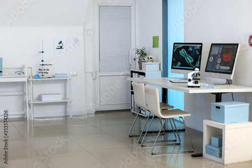 Interior of modern scientif...