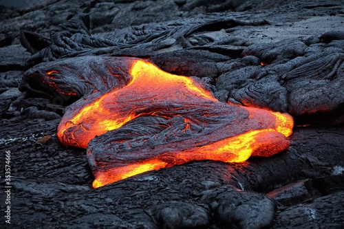 Lava in Volcanos National Park, Hawaii.