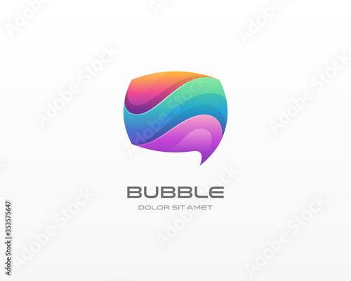 Colorful bubble chat logo. Free Download Colorful bubble chat logo. - GFXLoad