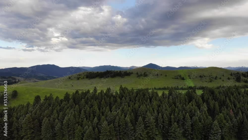 Flying in a Drone near Bozeman, Montana