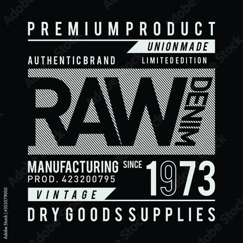 Canvastavla Vintage denim typography, t-shirt graphics, vectors