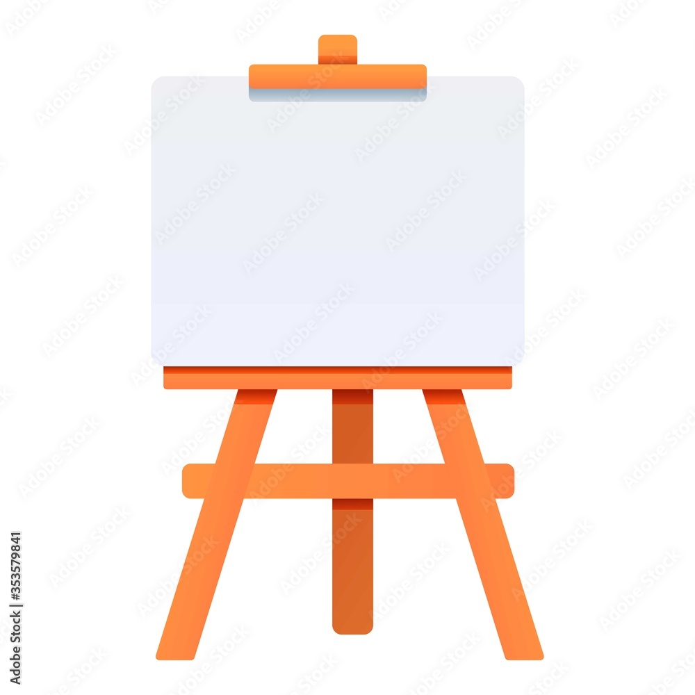 Gallery easel icon. Cartoon of gallery easel vector icon for web design isolated on white background Gallery easel icon. Cartoon of gallery easel vector icon for web design isolated on white background