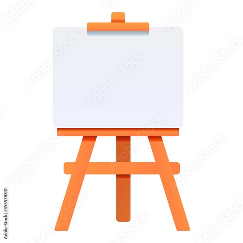 Gallery easel icon. Cartoon of gallery easel vector icon for web design isolated on white background