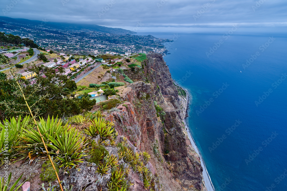 Highest sea cliff in the world Cabo Girao in Madeira, breathtaking coastline