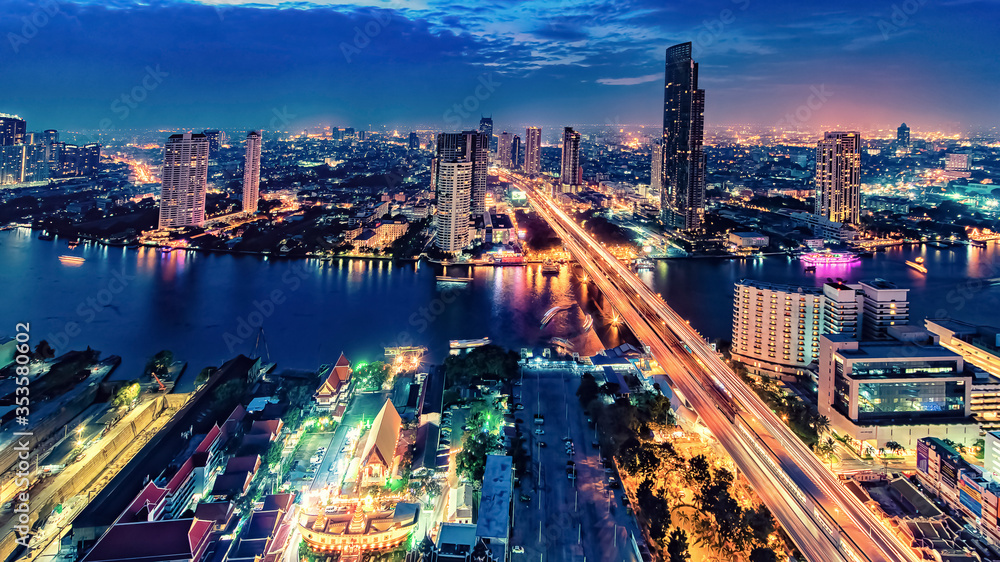 Bangkok city in the evening