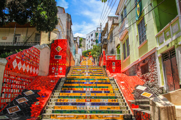 Wandcirkels Rio de Janeiro Kleurrijke Selarón trappen in Rio  © AventuraSur