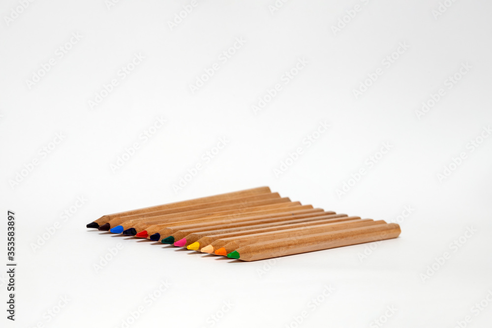 Color pencils isolated on white background Color pencils isolated on white background