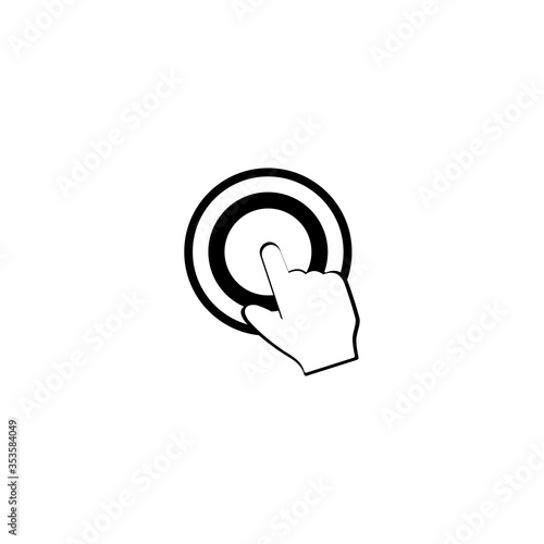 botton hand start icon