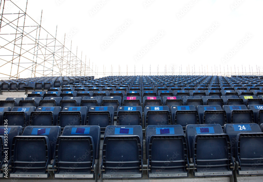 Fototapeta premium Plan for Seating arrangement and construction of grandstand at Bahrain Bay