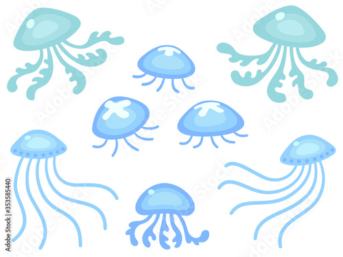 クラゲのイラストセット
