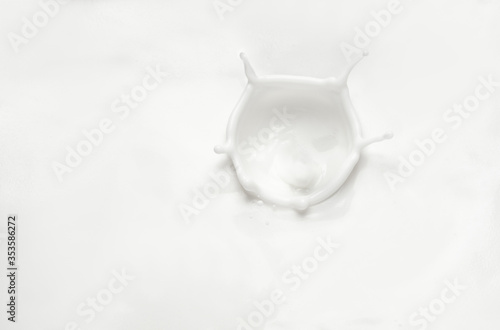 A splash of milk in the form of a crown.
