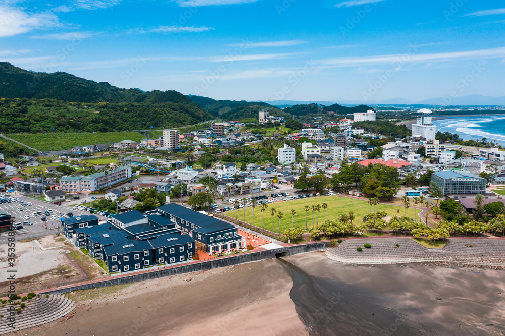Japan Kagoshima Kirishima Miyazaki aerial cityscape landscape view scene