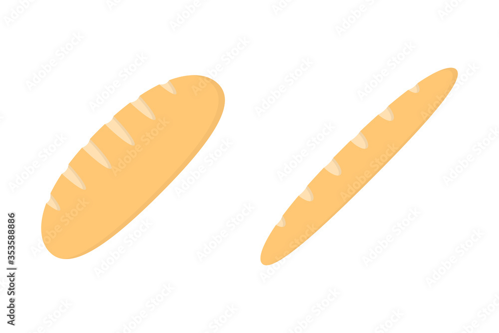 Bread icons flat style. Vector eps10