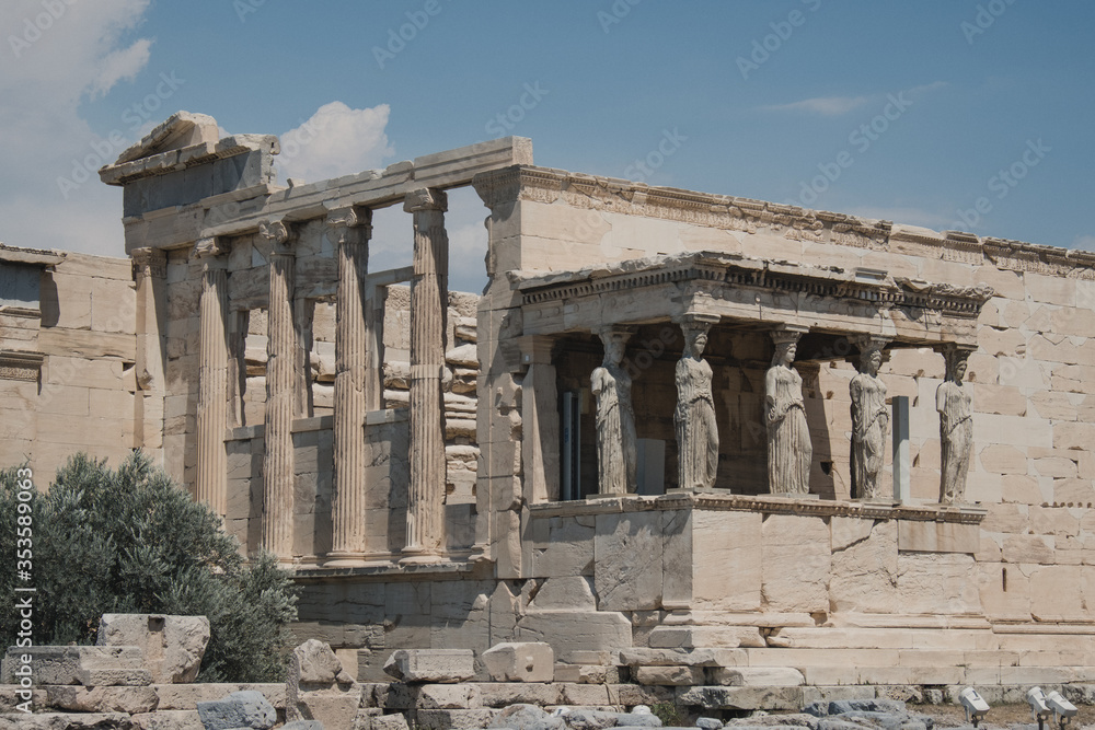 Cariatide Colonnes grecques Athènes Grèce