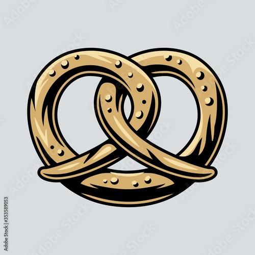 Sihluette of bavarian pretzel for beer fest