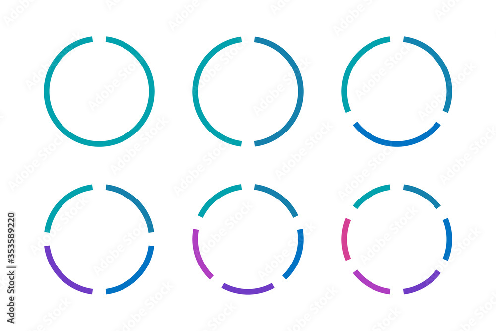 Infographics circles icon set. Business concept Infographics circles icon set. Business concept
