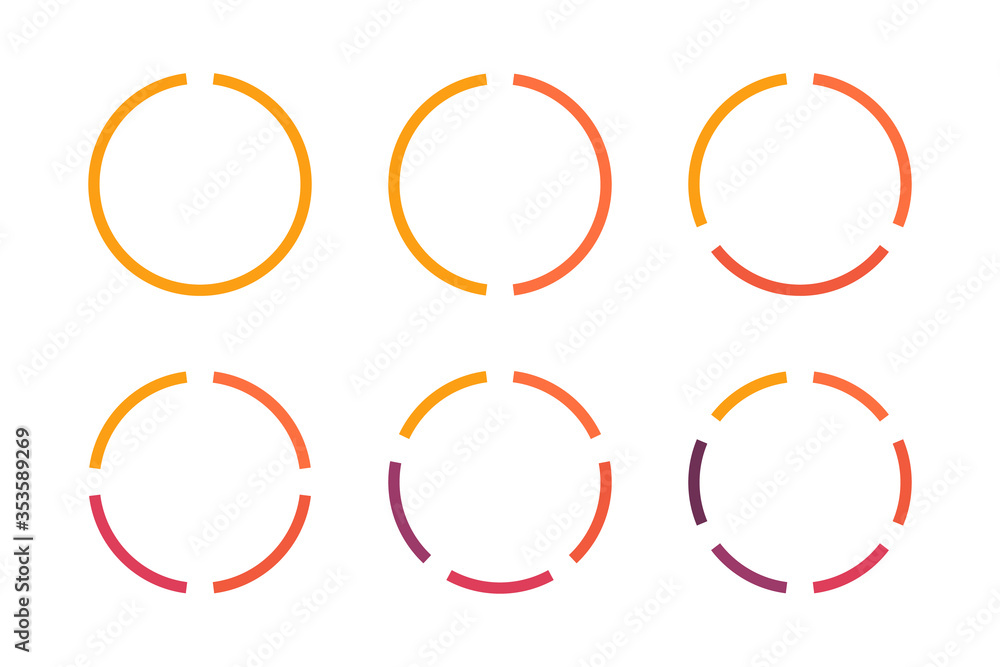 Infographics circles icon set. Business concept Infographics circles icon set. Business concept