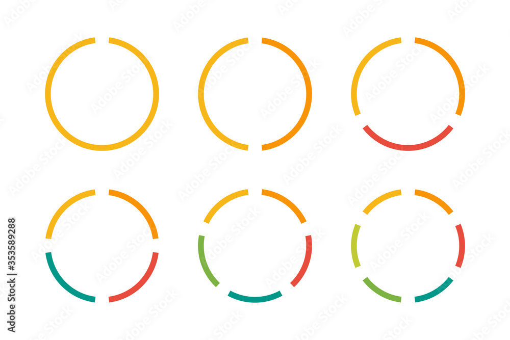 Infographics circles icon set. Business concept Infographics circles icon set. Business concept