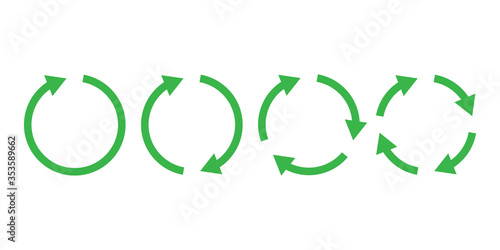 Recycle icon  set simple design