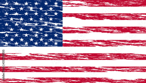 United States national flag with grunge effect