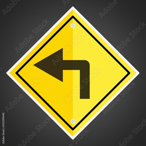 Free Download Turn left sign - GFXLoad