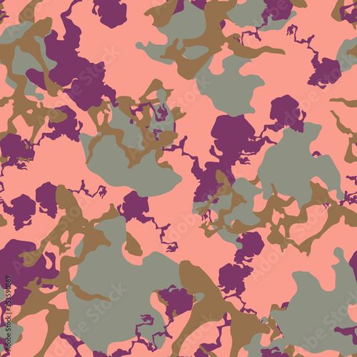 UFO camouflage of various shades of violet, pink and grey colors