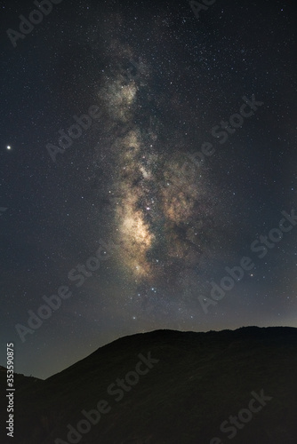 Hong Kong Star trail Milky Way Night view scene