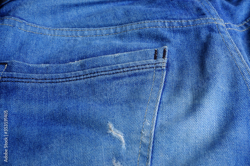 Blue denim on the table