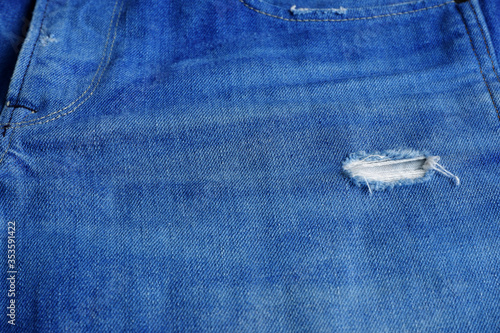 Blue denim on the table