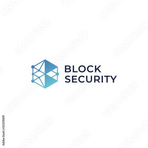 sophisticated modern design logo with technology network connection security symbol and the letter symbol B