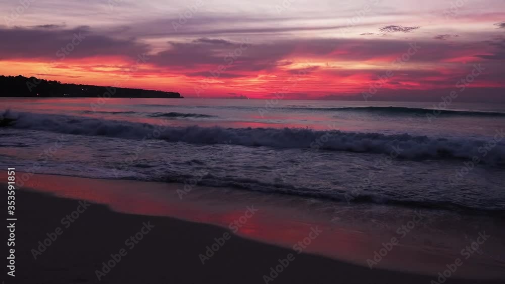 Amazing sunset over the tropical beach Amazing sunset over the tropical beach
